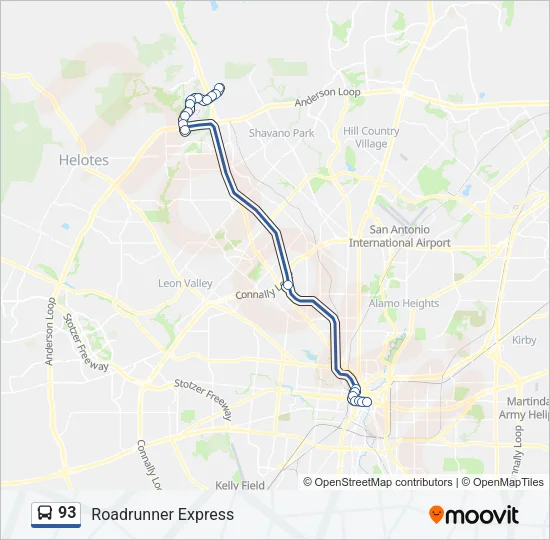 93 Bus Line Map