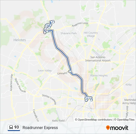 93 Bus Line Map