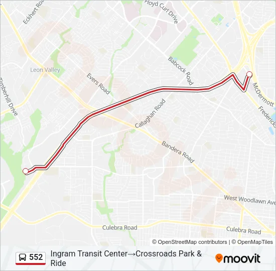 552 Bus Line Map
