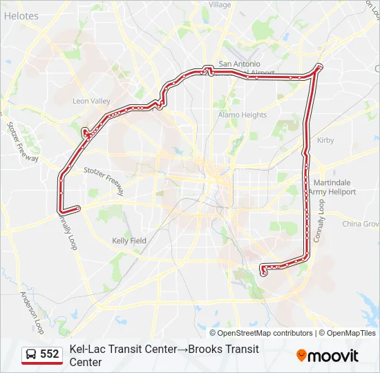552 Bus Line Map