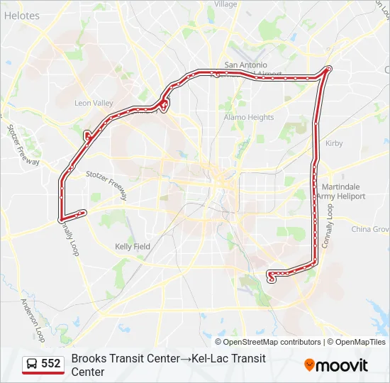 552 Bus Line Map