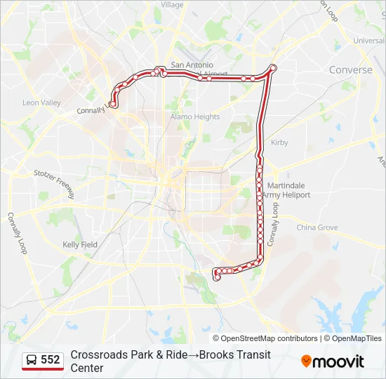 552 Bus Line Map