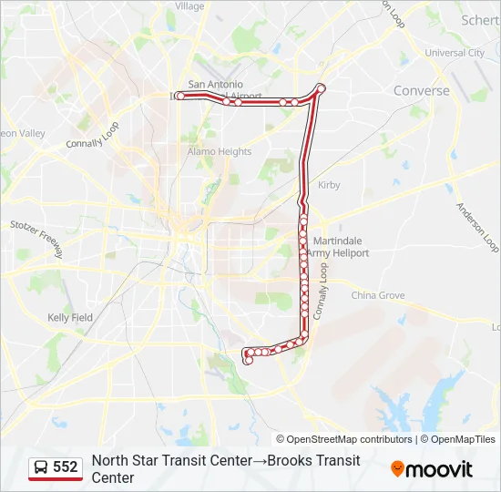 552 Bus Line Map
