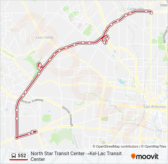 552 Bus Line Map