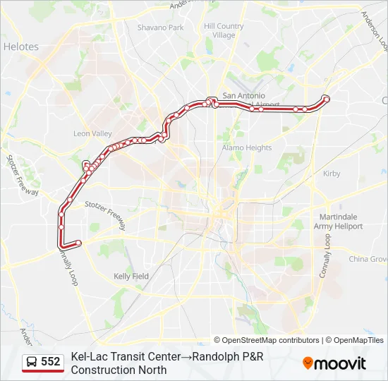 552 Bus Line Map