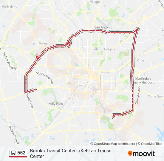 552 Bus Line Map