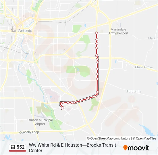 552 Bus Line Map