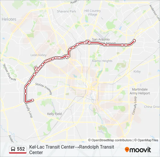 552 Bus Line Map