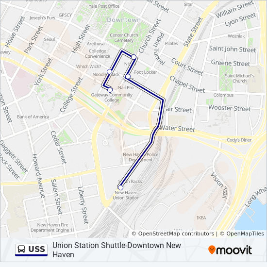 Directions To Union Street Uss Route: Schedules, Stops & Maps - Union Station Shuttle-Union Station  (Updated)