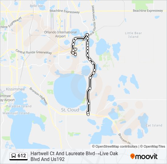 612 bus Line Map