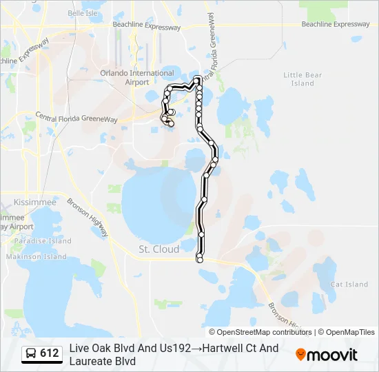 612 Bus Line Map