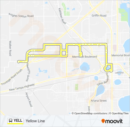 YELL Bus Line Map