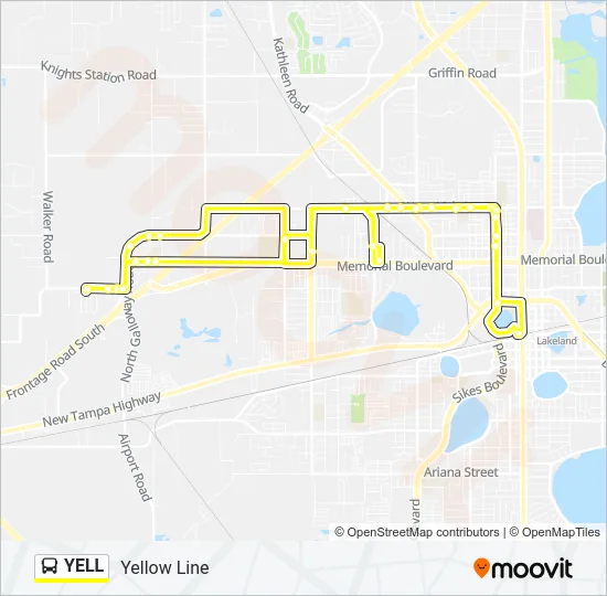 YELL Bus Line Map