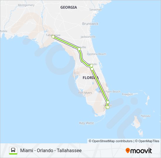 FLIXBUS 2410 Bus Line Map