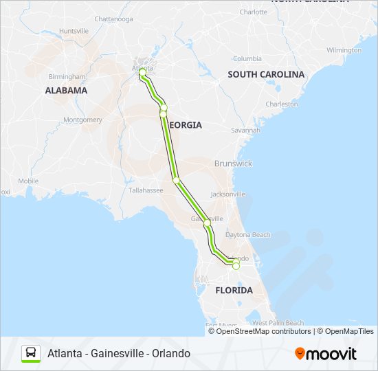 Mapa de FLIXBUS 2415 de autobús