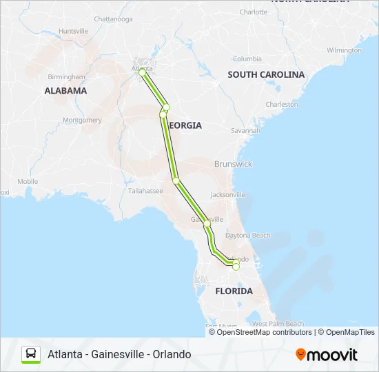 FLIXBUS 2415 Bus Line Map