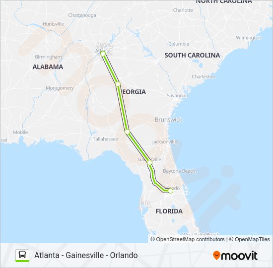 FLIXBUS N2415 Bus Line Map