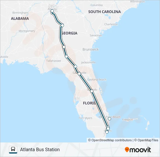 GREYHOUND US0630 Bus Line Map