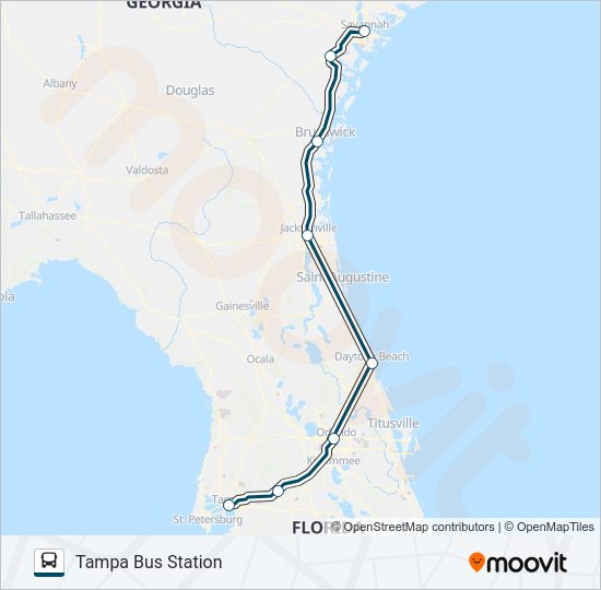 GREYHOUND US0662 Bus Line Map