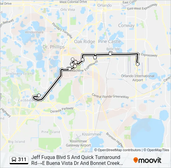 311 Bus Line Map