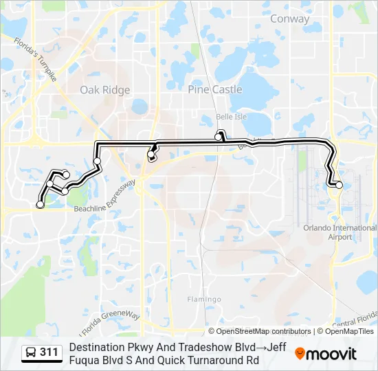 311 Bus Line Map