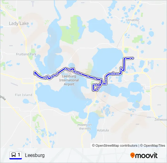 1 Bus Line Map