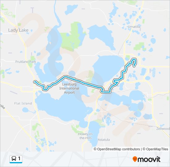 1 bus Line Map