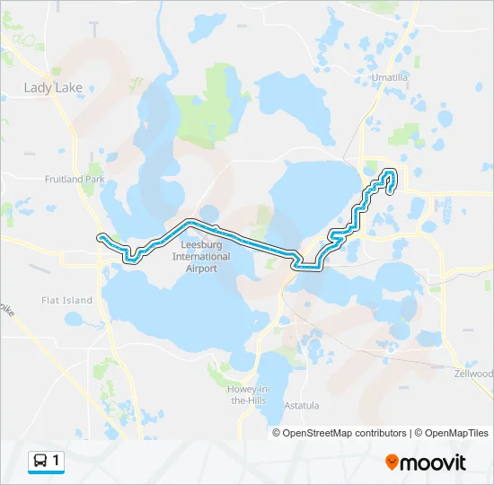 1 Bus Line Map