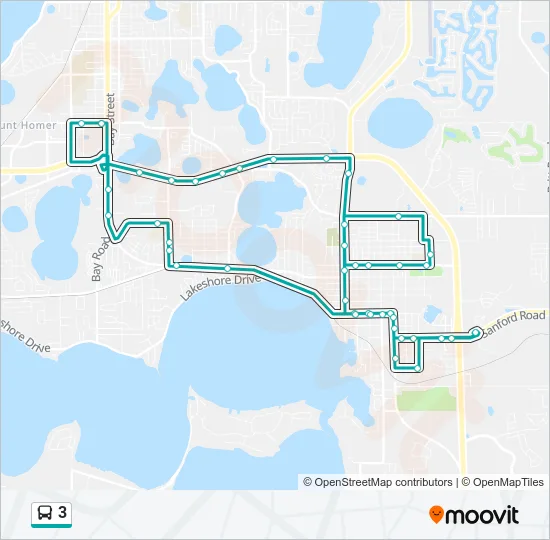 3 Bus Line Map