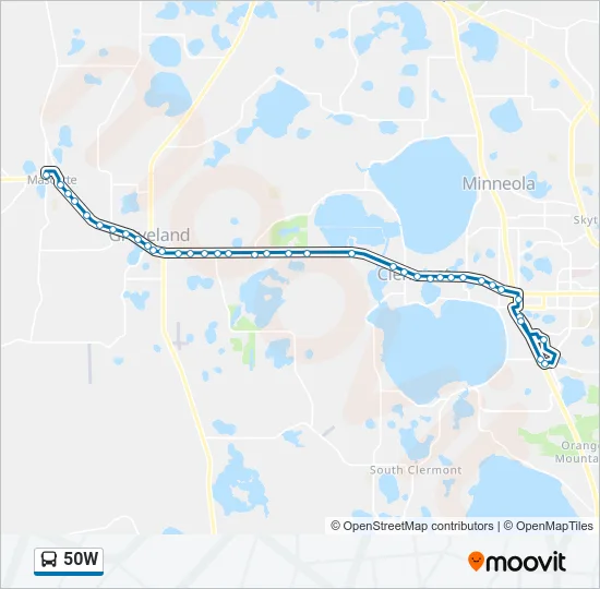 50W Bus Line Map