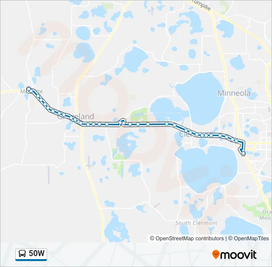 50W Bus Line Map