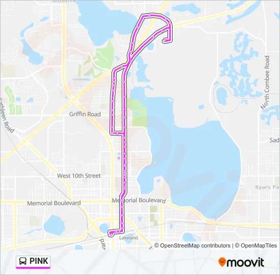 PINK Bus Line Map