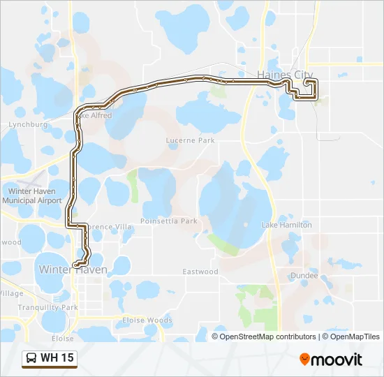 WH 15 Bus Line Map