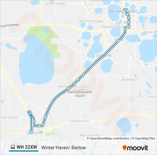 WH 22XW Bus Line Map