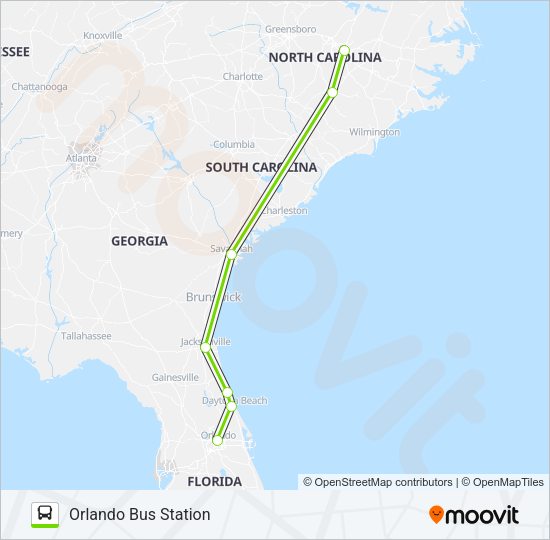 FLIXBUS 2433 Bus Line Map