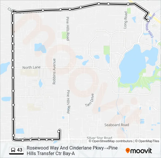 43 Bus Line Map