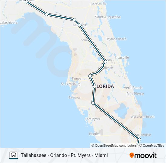 GREYHOUND US0761S Bus Line Map