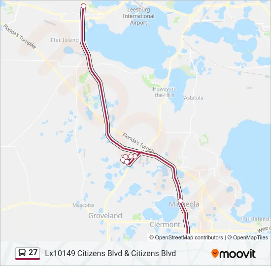 27 Bus Line Map