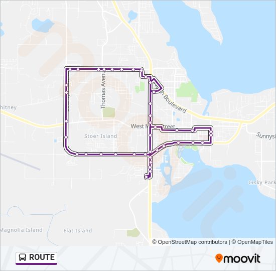 ROUTE Bus Line Map