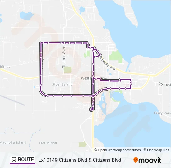 ROUTE Bus Line Map