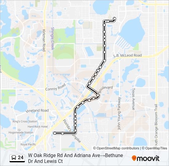 24 bus Line Map