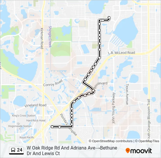 Mapa de 24 de autobús