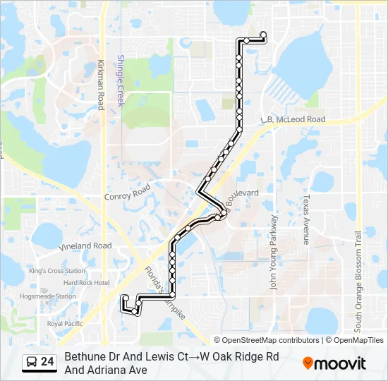 24 Bus Line Map