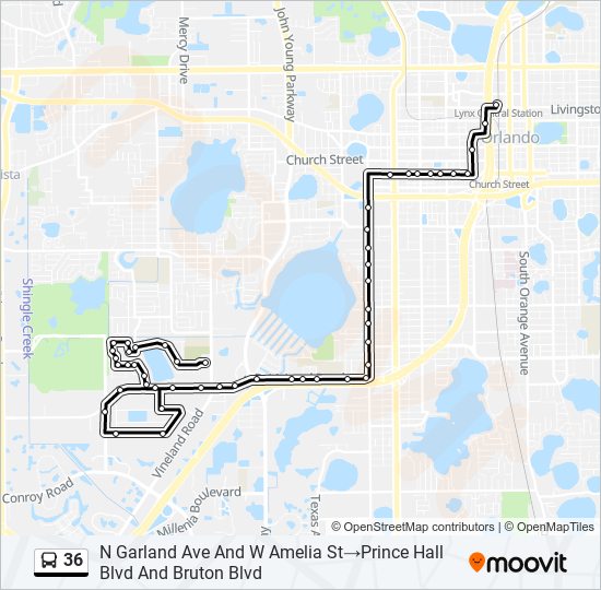 36 bus Line Map