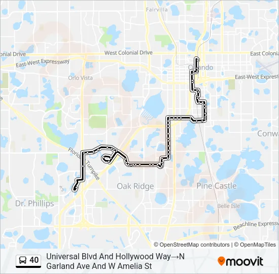 40 Bus Line Map