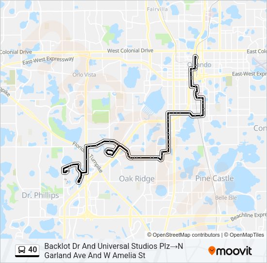40 Bus Line Map