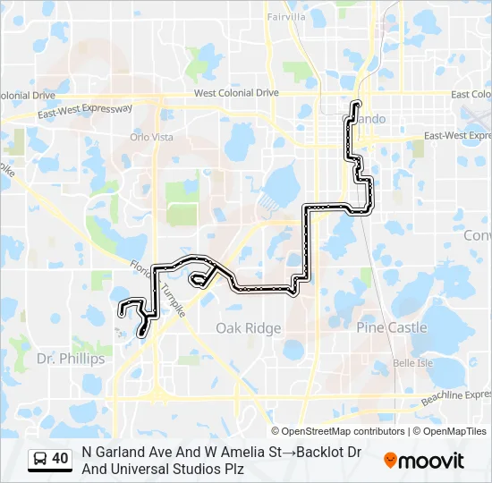 40 Bus Line Map
