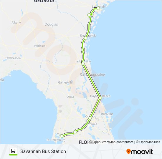 FLIXBUS 2432 Bus Line Map