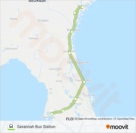 FLIXBUS 2432 Bus Line Map