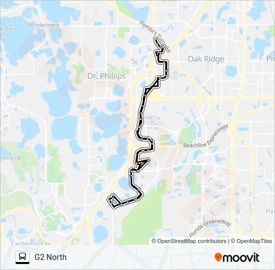 GREEN LINE (TEMP) Bus Line Map
